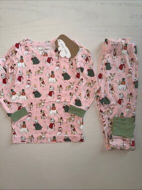 Angel Dear Christmas Holiday Dogs Puppy Pajama Set 2T 3-4 5-6 7-8